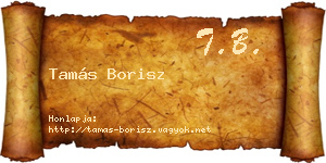 Tamás Borisz névjegykártya