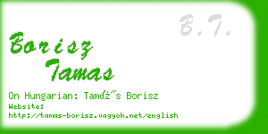 borisz tamas business card